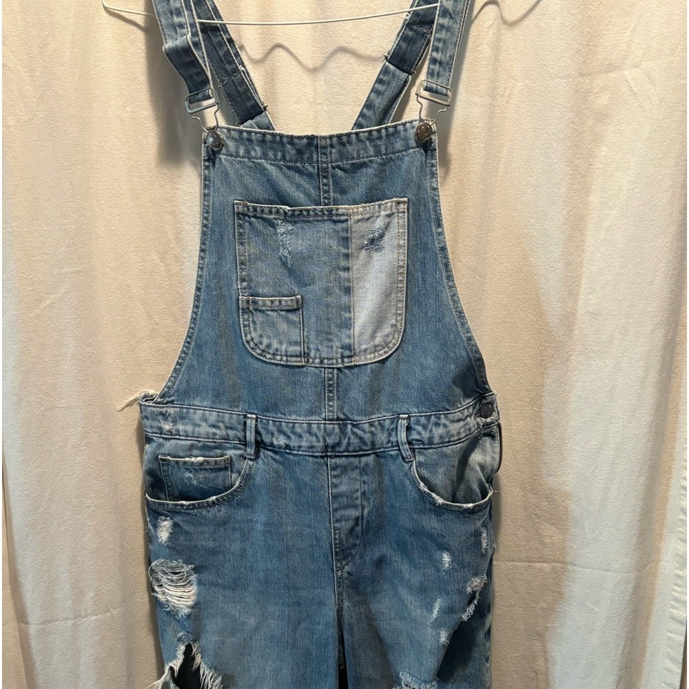 Zara Trafaluc Distressed Overalls